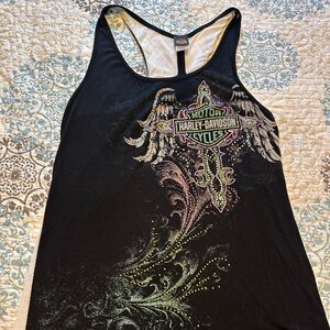 Harley Davidson size extra large, black and white tank top.